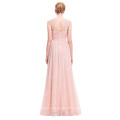 Starzz sem mangas Chiffon Longo vestido de dama de honra rosa simples ST000075-1